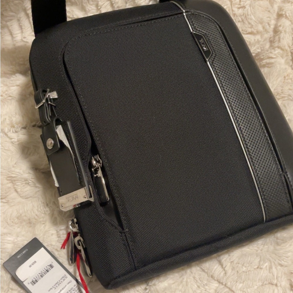 Tumi Black and Gray Messenger Bag